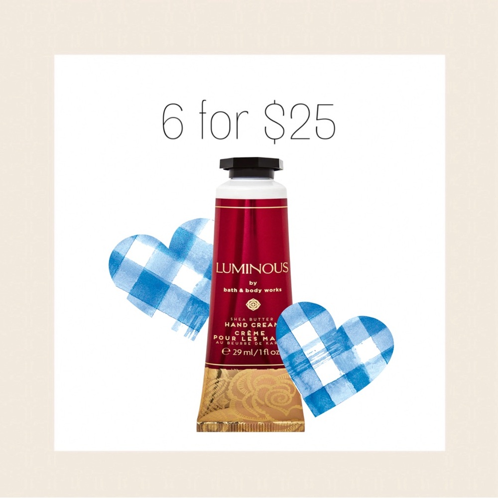 6/$25 • Bath & Body Works Hand Cream